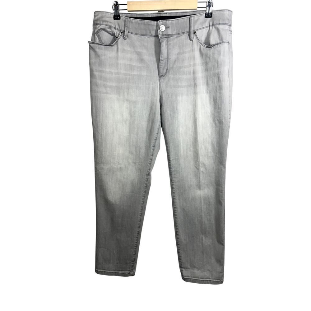 CHICO'S Women's High Rise Cropped Denim Jeans Gray Size 3P/16 Petite